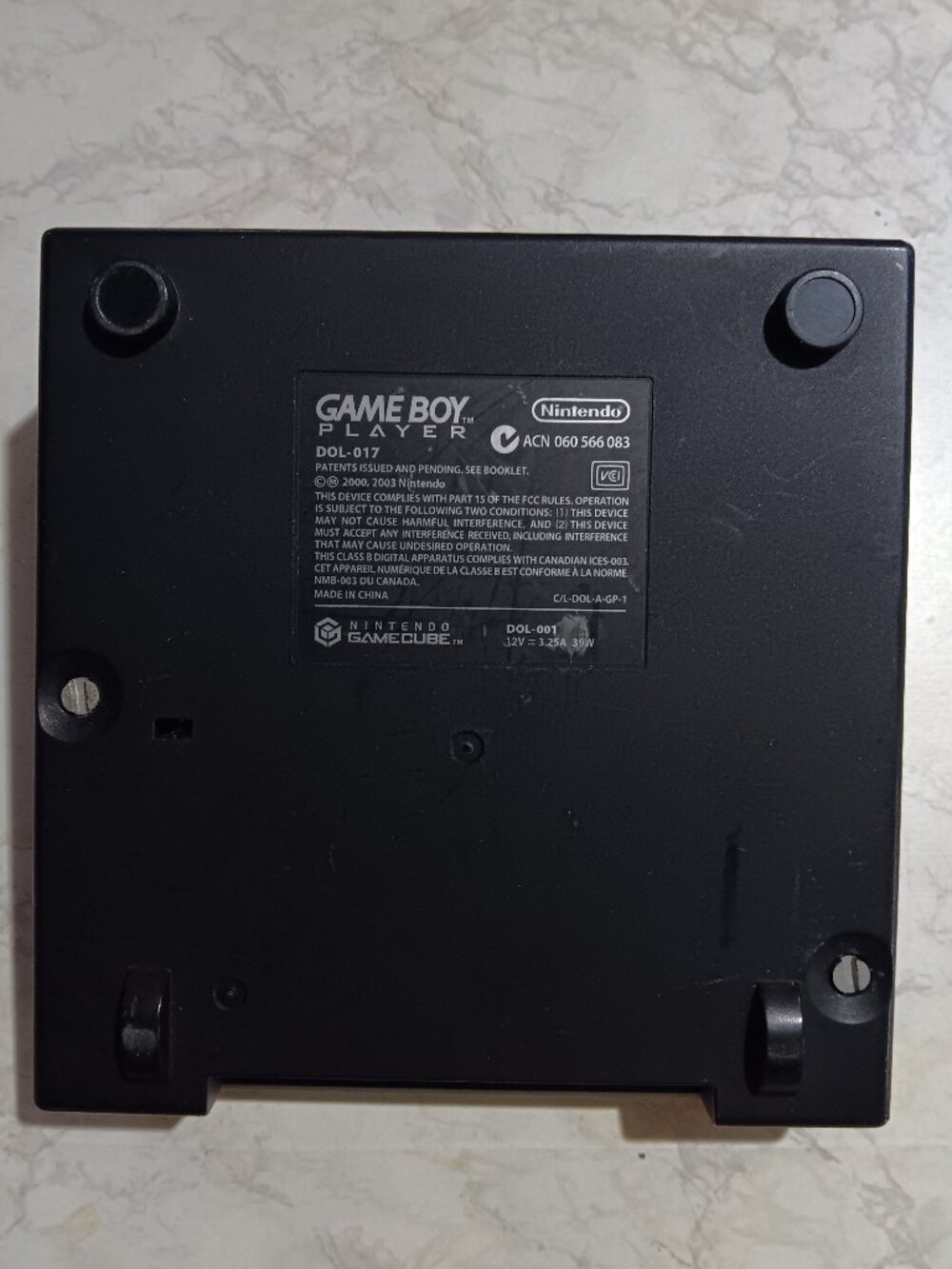 Gamecube Gameboy Player Adapter Plays GBA Games on TV with Gamecube DOL-017